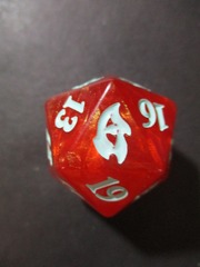 Ikoria Oversized 32 mm Spindown Dice (Red)