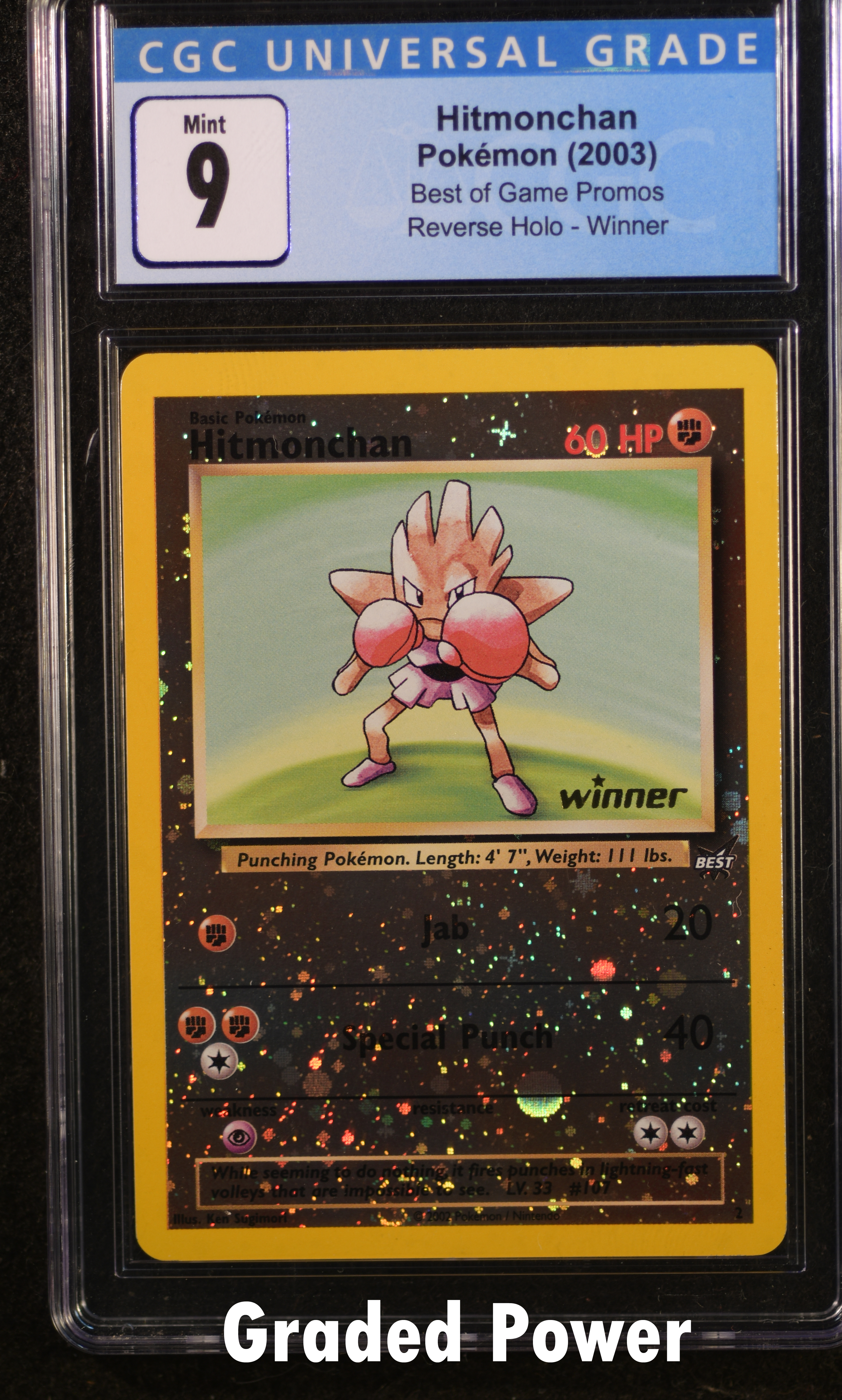 Hitmonchan Reverse Holo Winner CGC 9 (0174)