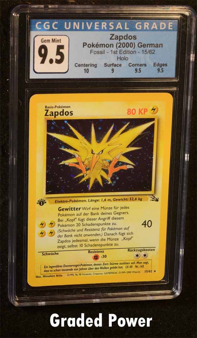 Zapdos CGC 9.5 Holo GERMAN (8020) 15/62