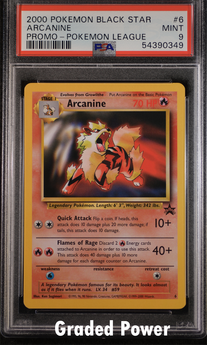 Arcanine PSA 9 Black Star Promo #6