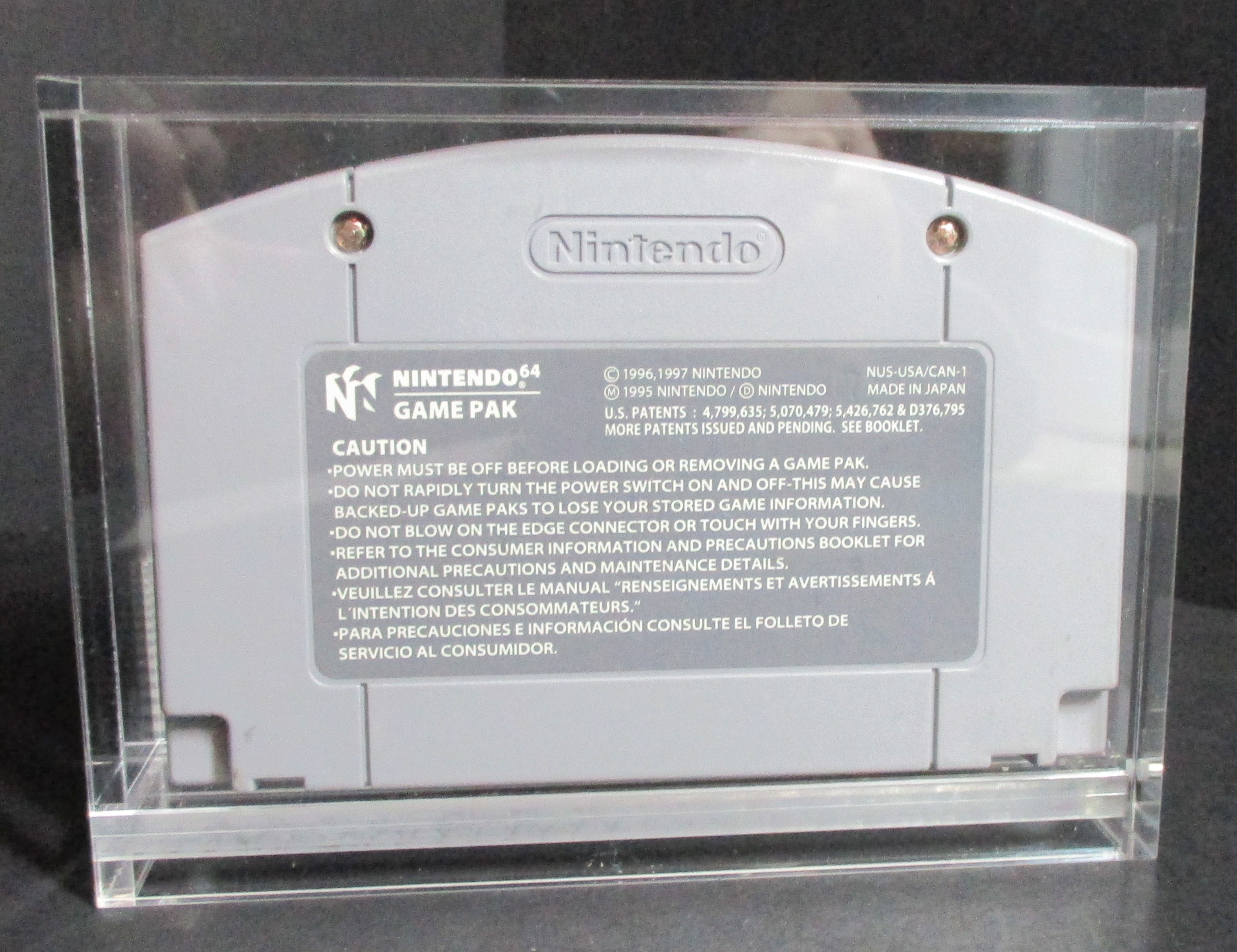 N-64 Loose Cartridge Acrylic Display Guard (60034)