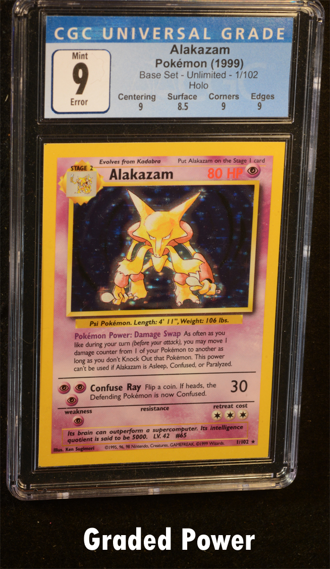 Alakazam CGC 9 Holo SQUARE CUT 1/102