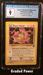 Team Rocket's Meowth Black Star Promo CGC 9 (9186) #18