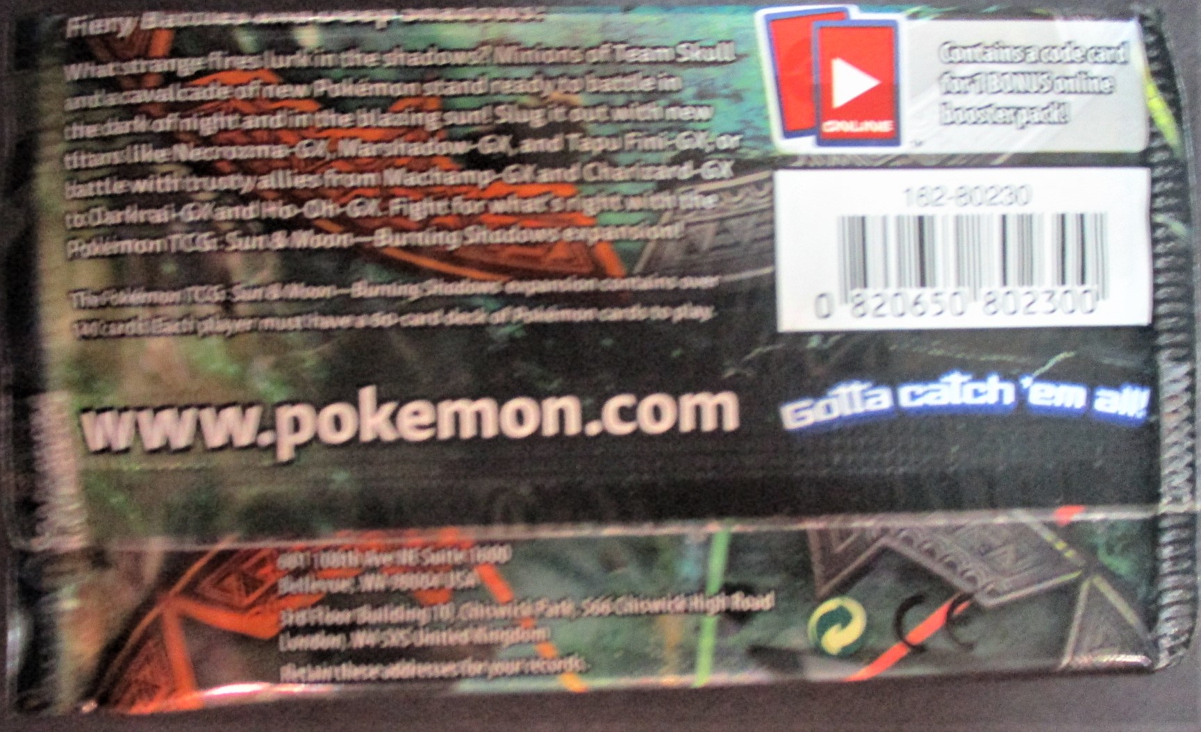 Burning Shadows Booster Pack
