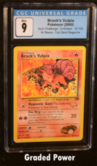 Brock's Vulpix Gym Challenge UL. W Stamp CGC 9 (0037) 37/132