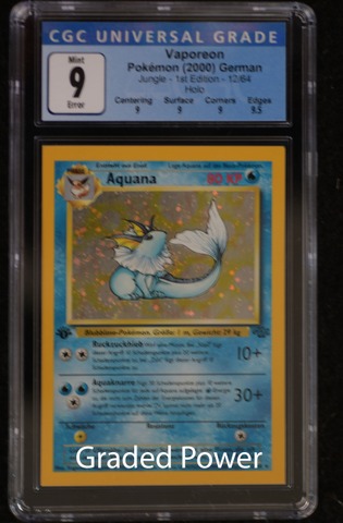 CGC 7.5 Pokemon Vaporeon Jungle 12/64 GERMAN good Language