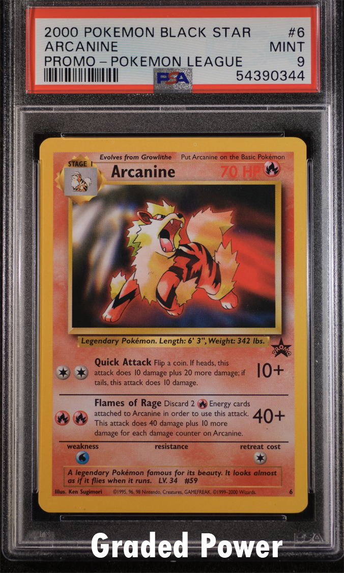 Arcanine PSA 9 Black Star Promo #6