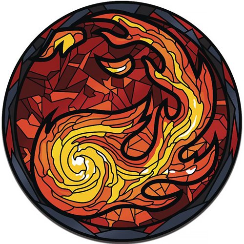 MTG Pinfinity Stained Glass Mountain Red Symbol LE AR-Enhanced Pin #63
