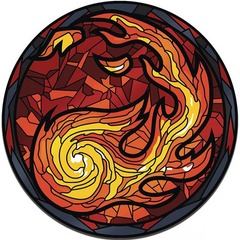 MTG Pinfinity Stained Glass Mountain Red Symbol LE AR-Enhanced Pin #63