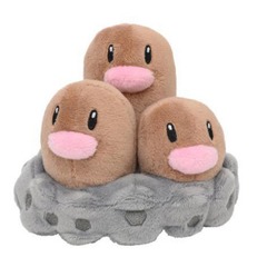 Dugtrio Sitting Cuties Plush - 4in.