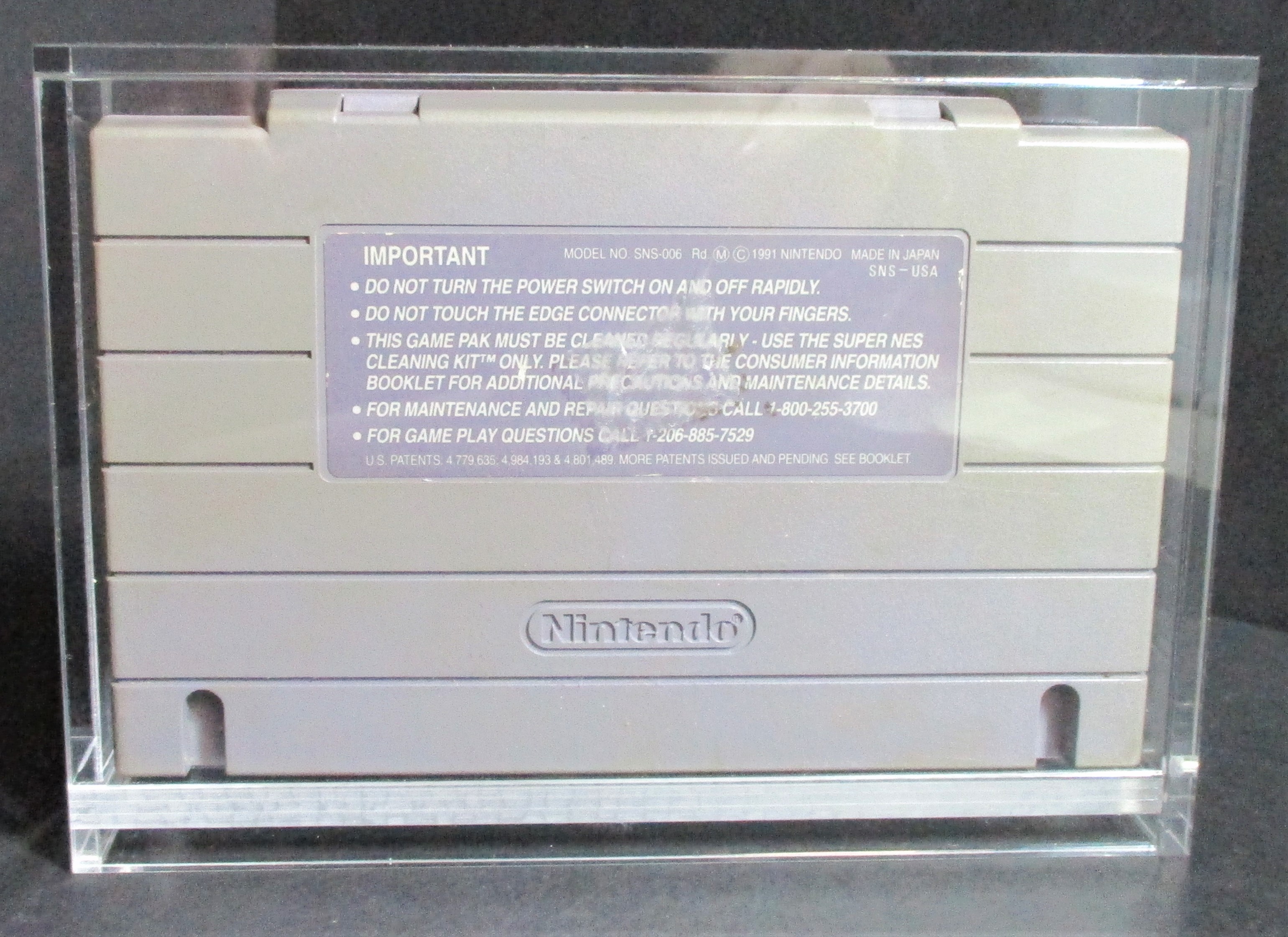 SNES Loose Cartridge Acrylic Display Guard (60033)