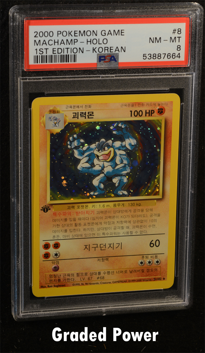 (2) 1st edition Machamp Base Set PSA 8 Graded on sale Pokemon Cards