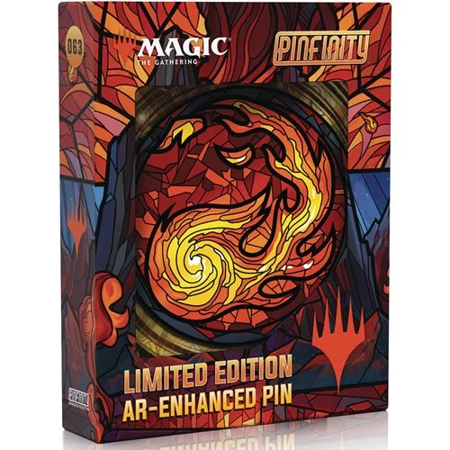 MTG Pinfinity Stained Glass Mountain Red Symbol LE AR-Enhanced Pin #63