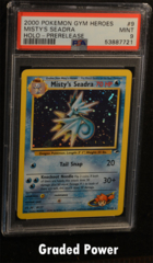 Misty's Seadra Gym Heroes Prerelease PSA 9 HOLO (7721) 9/132