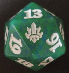 Throne of Eldraine 22mm Spindown Dice (Green)