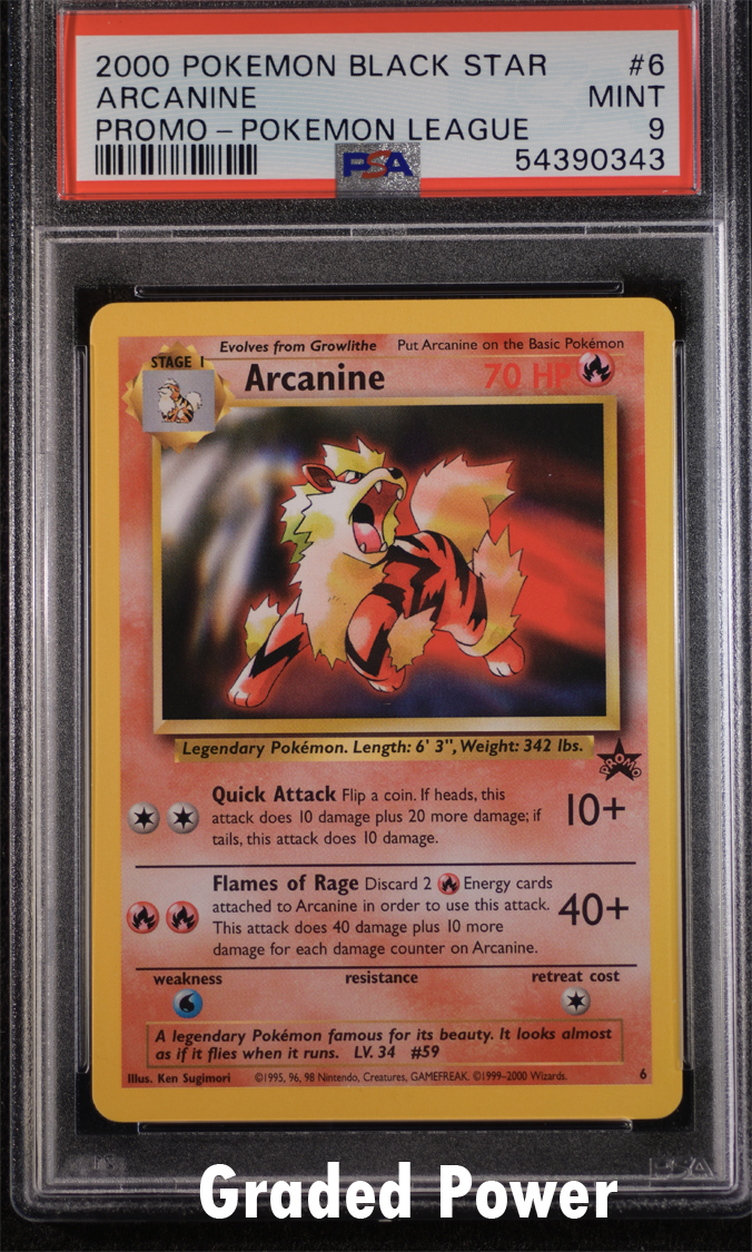 Arcanine PSA 9 Black Star Promo #6