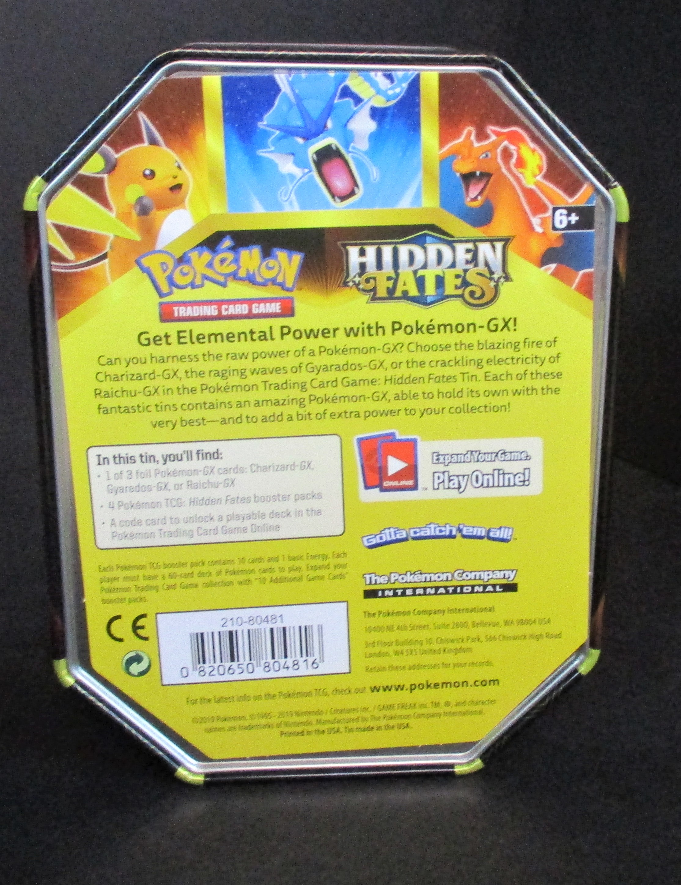 Pokémon TCG Hidden Fates Charizard Tin Brand New on sale Sealed!