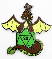 Dice Dragons Pin: Earth