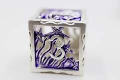 Hollow Seascape Silver & Purple RPG Metal Dice Set