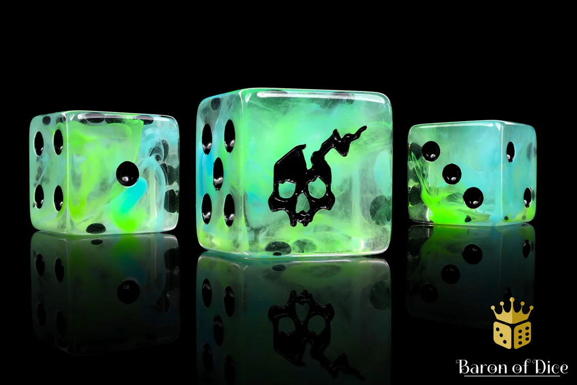 Ethereal Ghost Dice - Square Corner