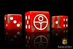 Universal Peace Dice - Red - Square Corner