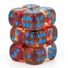 Nebula Primary/Blue 16mm D6 (12 Dice)