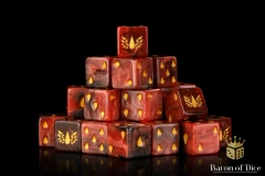 Blood Soaked Angels Dice - Square Corner