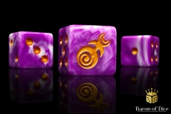 Gluttony Dice - Gold Inlay - Square Corner