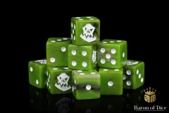 Orc Dice - White - Square Corner
