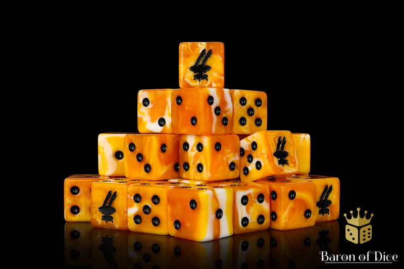 Drone Dice - Ochre - Square Corner