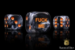 F*** Me Dice - Steel - Round Corner