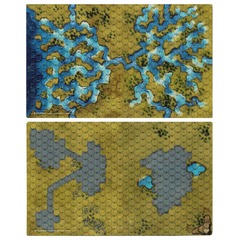 Battletech Battlemat: Savannah: River Delta Battlemat