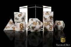 White Bamboo - Sharp Edge RPG Dice - 7 Pieces