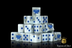 Mercenary Knights Dice - Light Gray - Square Corner