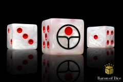 Universal Peace Dice - White - Square Corner