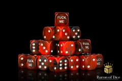 F*** Me Dice - Red - Round Corner