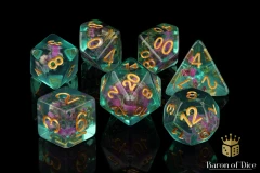 Teal with Purple Flowers 7 Die Set