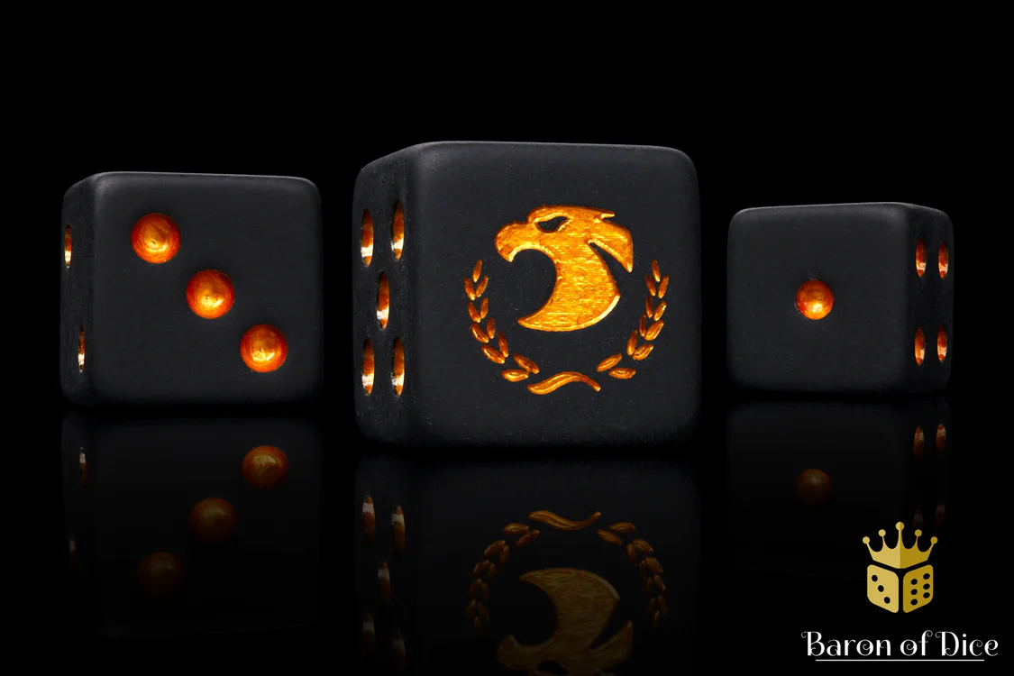 Golden Eagle Dice - Square Corner