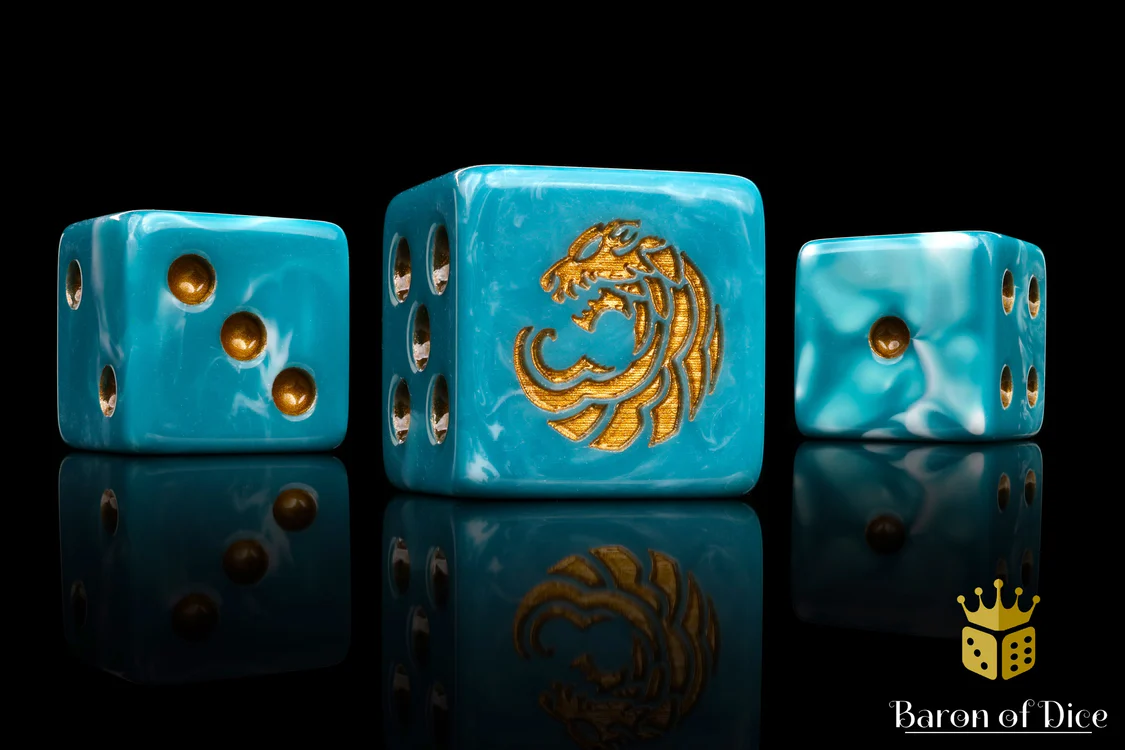 Tribal Wolf Dice - Square Corner