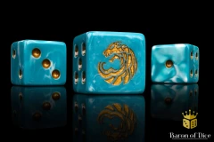 Tribal Wolf Dice - Square Corner