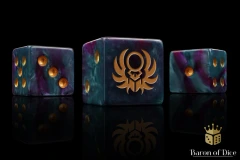 Sun Scarab Dice - Infinity - Square Corner