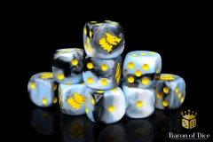 Snow Direwolf Dice - Square Corner