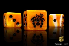 Crisis Robot Dice - Ochre - Square Corner