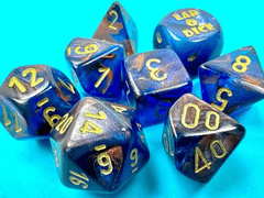 Lustrous Azurite/Gold 7 Die Set