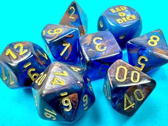 Lustrous Azurite/Gold 7 Die Set