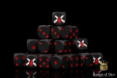 Chain Blades Dice - Matte Black - Square Corner