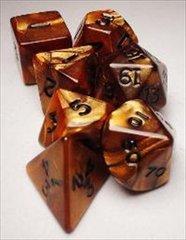 Bronze/Black Olympic Polyhedral 7-Die Set