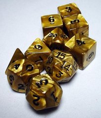 Gold/Black Olympic Polyhedral 7-Die Set