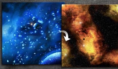 GF9 Battlemat: Frozen/Fiery Nebula 36x36