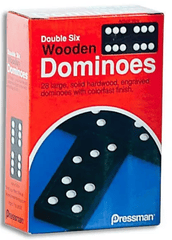 Double Six Wooden Dominoes